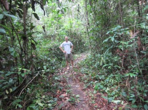 The hike to the village goes through the real bush.